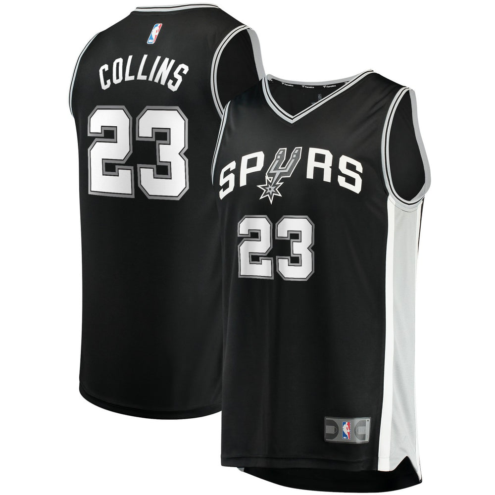 Black Zach Collins San Antonio Spurs Fast Break Replica Jersey | NBA
