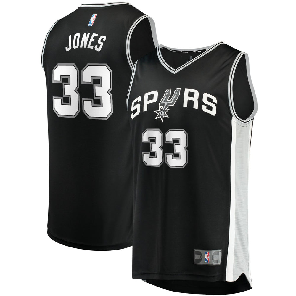 Black Tre Jones San Antonio Spurs Fast Break Replica Jersey | NBA