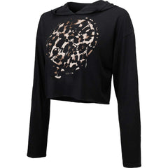 New York Yankees Majestic Threads Women's Leopard Cropped Hoodie - MLB Hoodies