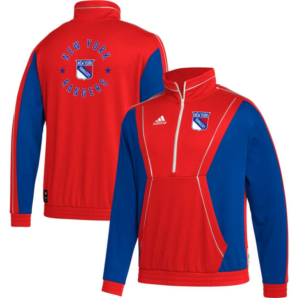 New York Rangers adidas Team Classics Half-Zip Jacket - NHL Jackets