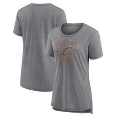 Heather Gray Cleveland Cavaliers Women's Heritage Tri-Blend T-Shirt sale | NBA