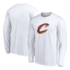 White Cleveland Cavaliers Primary Logo Team Long Sleeve T-Shirt sale | NBA