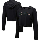 Los Angeles Chargers Majestic Threads Women's Leopard Cropped Pullover Hoodie | NFL Hot