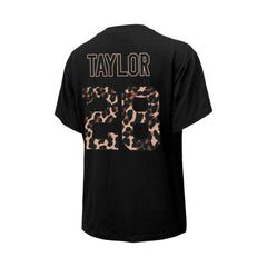 Indianapolis Colts Jonathan Taylor Majestic Threads Women's Leopard Player Name & Number T-Shirt | NFL New