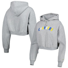 Los Angeles Chargers The Wild Collective Women's Cropped Pullover Hoodie | NFL Outlet
