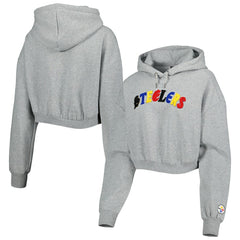 Pittsburgh Steelers The Wild Collective Women's Cropped Pullover Hoodie | NFL Outlet