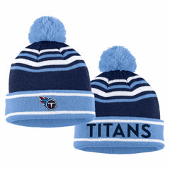 Tennessee Titans WEAR by Erin Andrews Women's Colorblock Cuffed Knit Hat with Pom and Scarf Set | NFL On sale