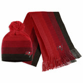 Tampa Bay Buccaneers WEAR by Erin Andrews Women's Ombre Pom Knit Hat and Scarf Set | NFL Hot