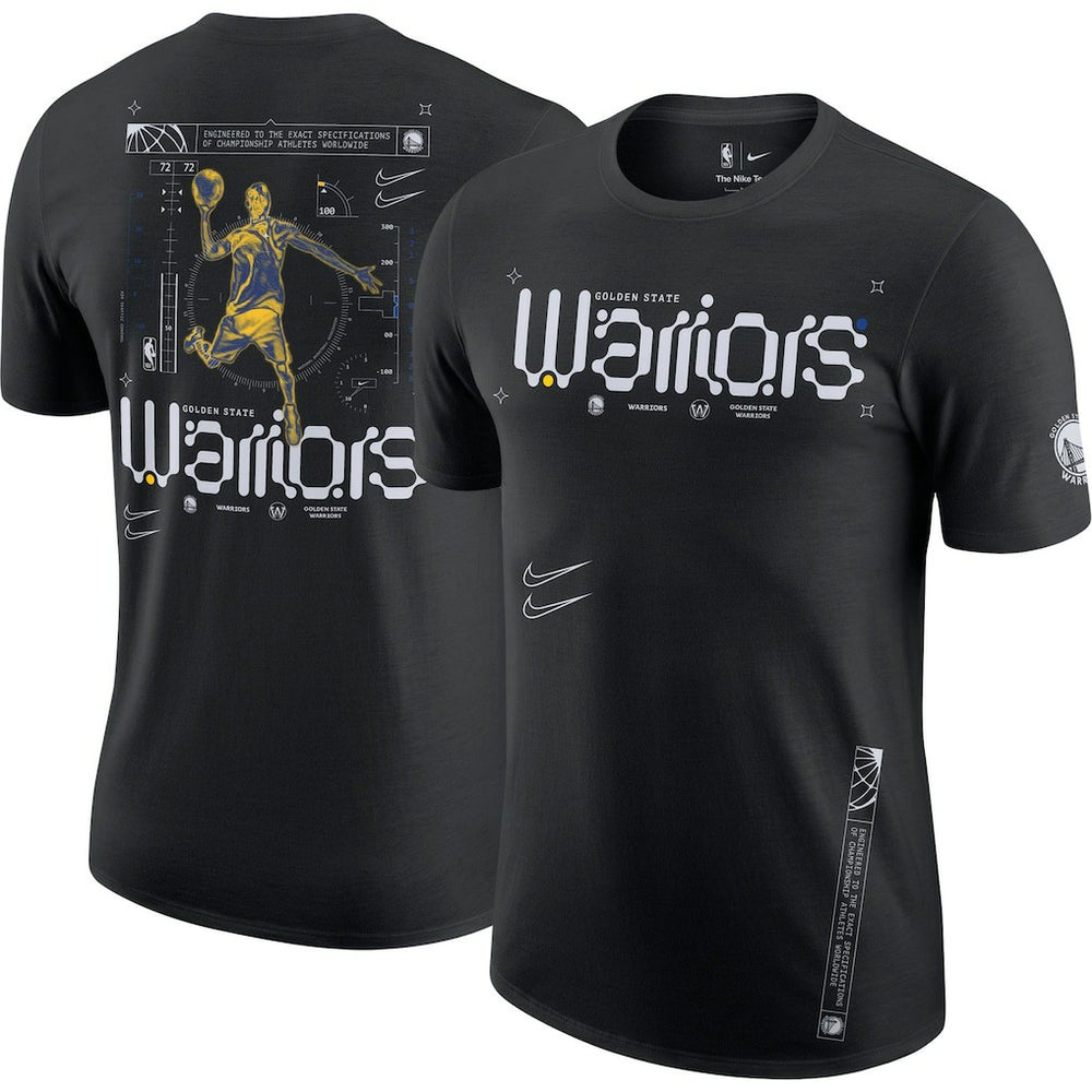 Black Golden State Warriors Courtside Air Traffic Control Max90 T-Shirt sale | NBA