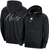 Heather Black Brooklyn Nets Courtside Versus Flight Pullover Hoodie | NBA