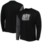 Black Brooklyn Nets Courtside Versus Flight MAX90 Long Sleeve T-Shirt | NBA