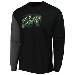 Black Milwaukee Bucks Courtside Versus Flight MAX90 Long Sleeve T-Shirt | NBA