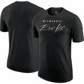 Heather Black Milwaukee Bucks Courtside Versus Flight Max90 T-Shirt | NBA