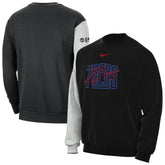Black/Heather Gray Philadelphia 76ers Courtside Versus Force & Flight Pullover Sweatshirt | NBA