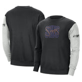 Black/Heather Gray Phoenix Suns Courtside Versus Force & Flight Pullover Sweatshirt | NBA