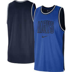 Blue/Navy Dallas Mavericks Courtside Versus Force Split DNA Performance Mesh Tank Top sale | NBA