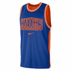 Blue/Orange New York Knicks Courtside Versus Force Split DNA Performance Mesh Tank Top | NBA
