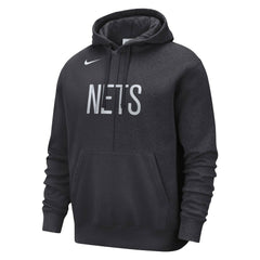 Anthracite Brooklyn Nets Courtside Versus Stitch Split Pullover Hoodie | NBA
