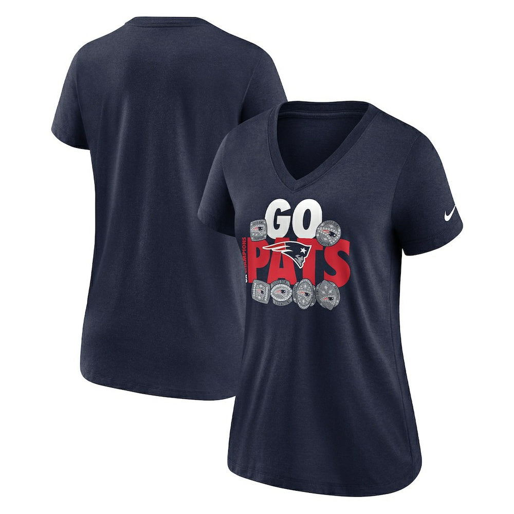 New England Patriots Women's Hometown Collection Tri-Blend V-Neck T-Shirt | NFL Hot