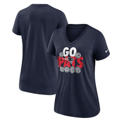 New England Patriots Women's Hometown Collection Tri-Blend V-Neck T-Shirt | NFL Hot