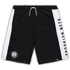 Black Brooklyn Nets Big & Tall Referee Iconic Mesh Shorts | NBA