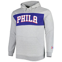 Heather Gray Philadelphia 76ers Big & Tall Wordmark Pullover Hoodie | NBA