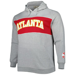 Heather Gray Atlanta Hawks Big & Tall Wordmark Pullover Hoodie | NBA
