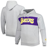 Heather Gray Los Angeles Lakers Big & Tall Wordmark Pullover Hoodie | NBA