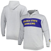 Heather Gray Golden State Warriors Big & Tall Wordmark Pullover Hoodie sale | NBA