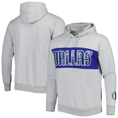 Heather Gray Dallas Mavericks Wordmark French Terry Pullover Hoodie sale | NBA
