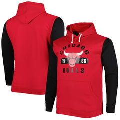Red/Black Chicago Bulls Big & Tall Bold Attack Pullover Hoodie | NBA