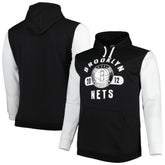 Black/White Brooklyn Nets Big & Tall Bold Attack Pullover Hoodie | NBA