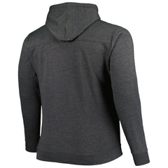 Heathered Black Brooklyn Nets Big & Tall Down and Distance Full-Zip Hoodie | NBA