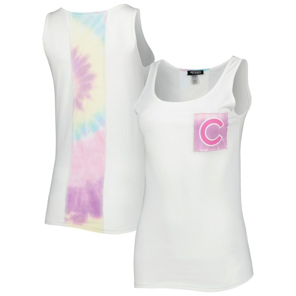 Chicago Cubs Refried Apparel Women's Tie-Dye Tank Top - MLB Tanks