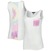 Chicago Cubs Refried Apparel Women's Tie-Dye Tank Top - MLB Tanks