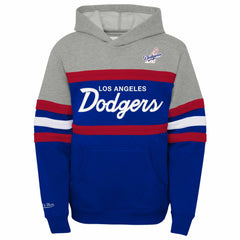 Los Angeles Dodgers Mitchell & Ness Youth Cooperstown Collection Head Coach Pullover Hoodie - MLB Hoodies