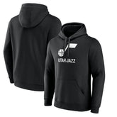 Black Utah Jazz Wordmark Team Logo Pullover Hoodie | NBA