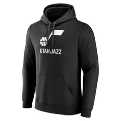 Black Utah Jazz Wordmark Team Logo Pullover Hoodie | NBA
