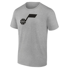 Heathered Gray Utah Jazz Solid Primary Logo T-Shirt | NBA