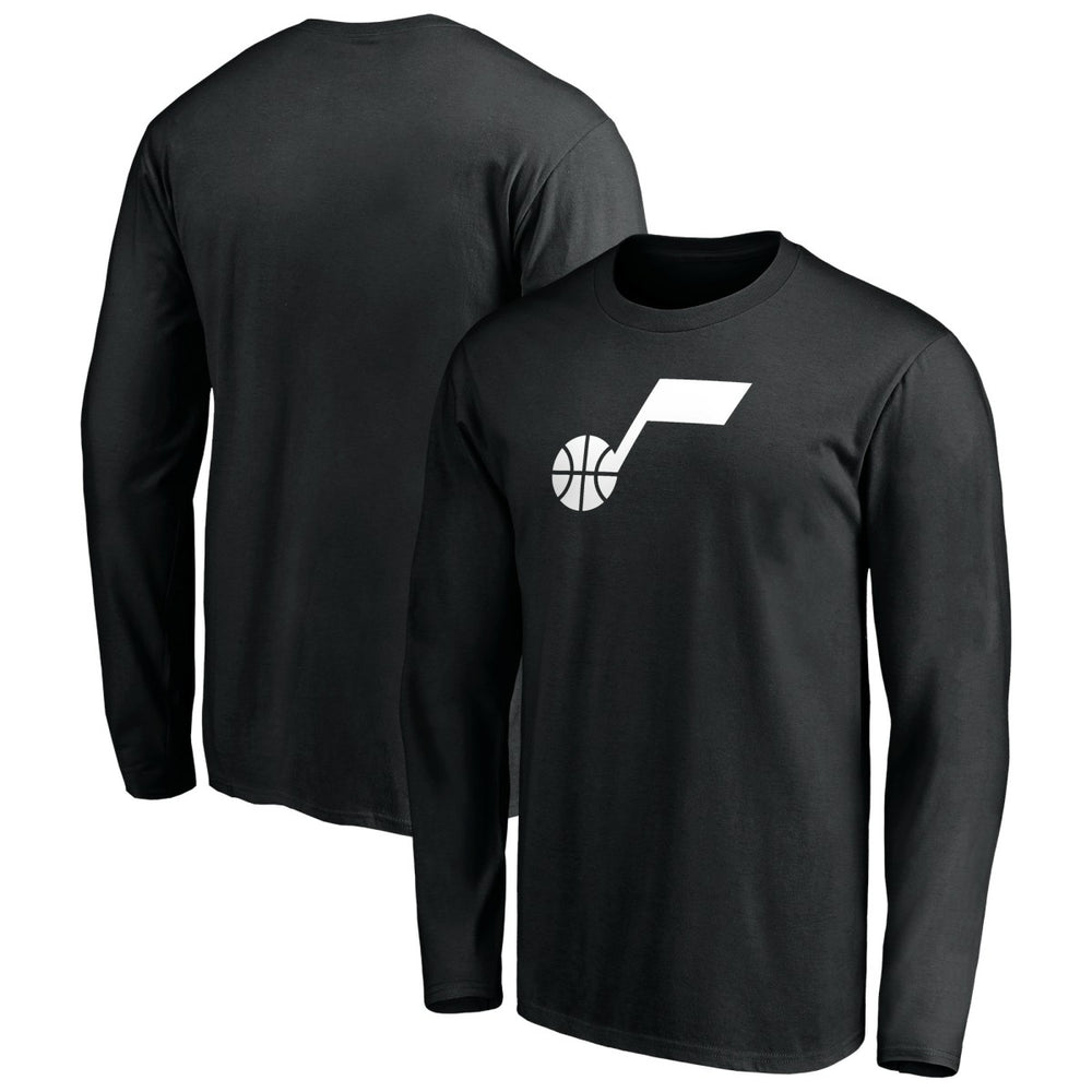 Black Utah Jazz Primary Logo Team Long Sleeve T-Shirt | NBA