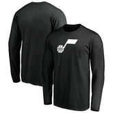 Black Utah Jazz Primary Logo Team Long Sleeve T-Shirt | NBA