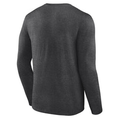Heathered Charcoal Utah Jazz Primary Logo Team Long Sleeve T-Shirt | NBA
