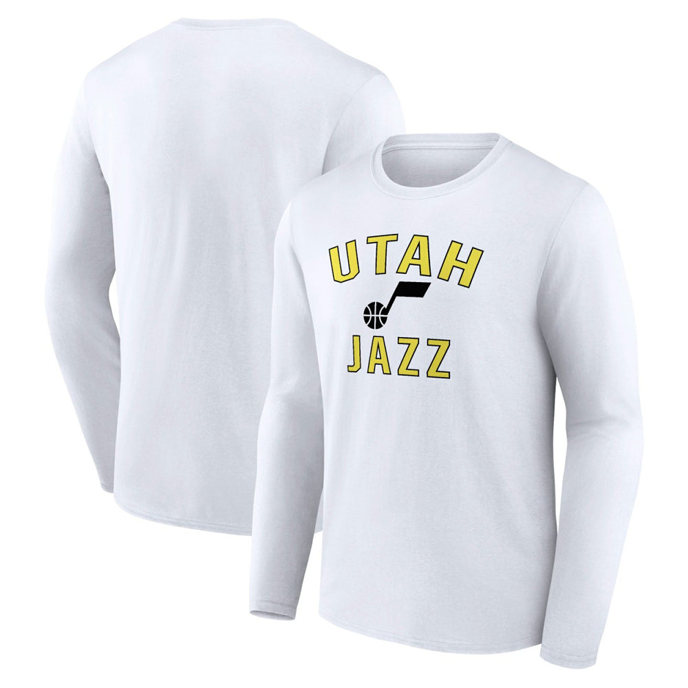 White Utah Jazz Victory Arch Team Long Sleeve T-Shirt | NBA