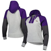 Baltimore Ravens Antigua Women's Lightweight Jackpot Raglan Half-Zip Pullover Hoodie | NFL US
