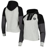 Las Vegas Raiders Antigua Women's Lightweight Jackpot Raglan Half-Zip Pullover Hoodie | NFL Sale