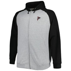 Atlanta Falcons Big & Tall Fleece Raglan Full-Zip Hoodie Jacket | NFL Outlet