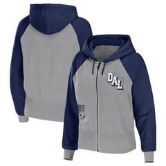 Dallas Cowboys WEAR by Erin Andrews Women's Colorblock Lightweight Full-Zip Hoodie | NFL Online