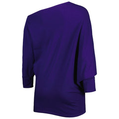 Baltimore Ravens KIYA TOMLIN Women's Twisted Tri-Blend Asymmetrical 3/4-Dolman Sleeve Sweatshirt | NFL Online