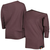 Cleveland Browns KIYA TOMLIN Women's Twisted Tri-Blend Asymmetrical 3/4-Dolman Sleeve Sweatshirt | NFL Online