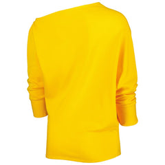 Pittsburgh Steelers KIYA TOMLIN Women's Twisted Tri-Blend Asymmetrical 3/4-Dolman Sleeve Sweatshirt | NFL Sale